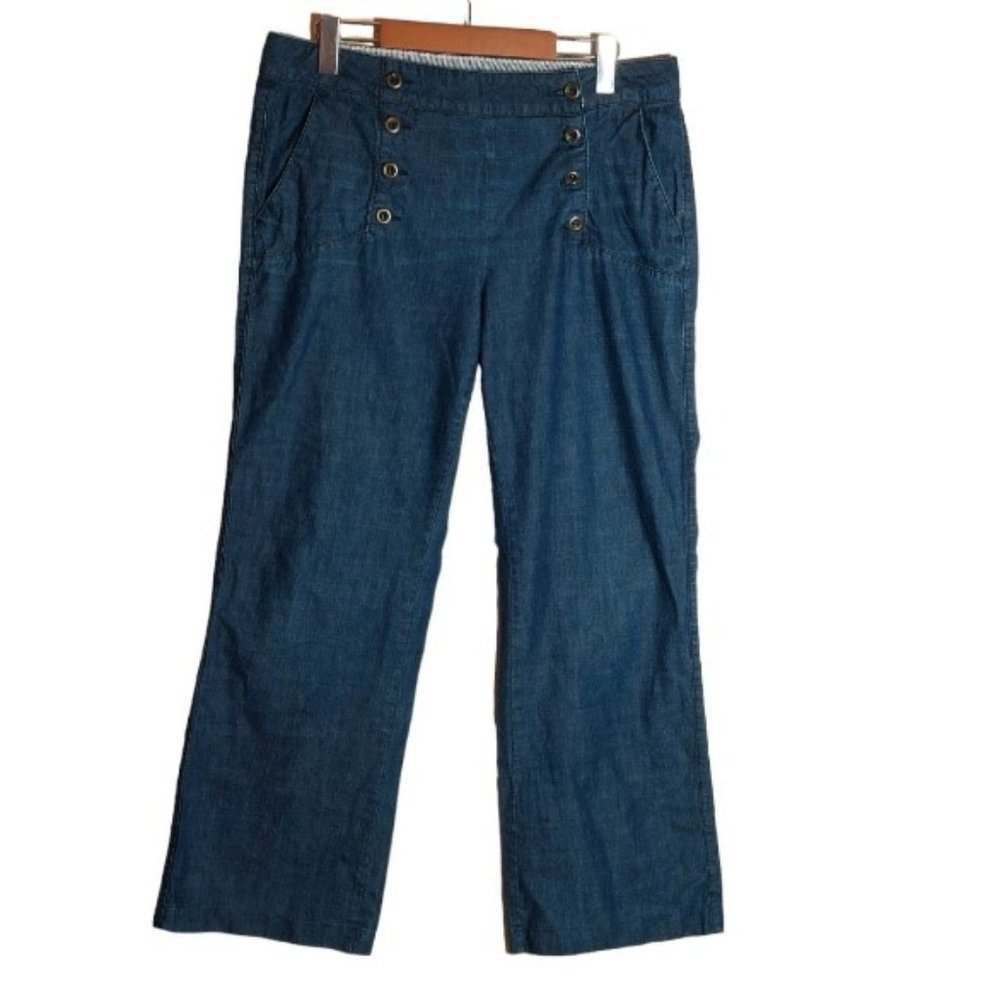 H&M LOGG Women's Double Breasted Buttons Sailor Jeans - Size 12